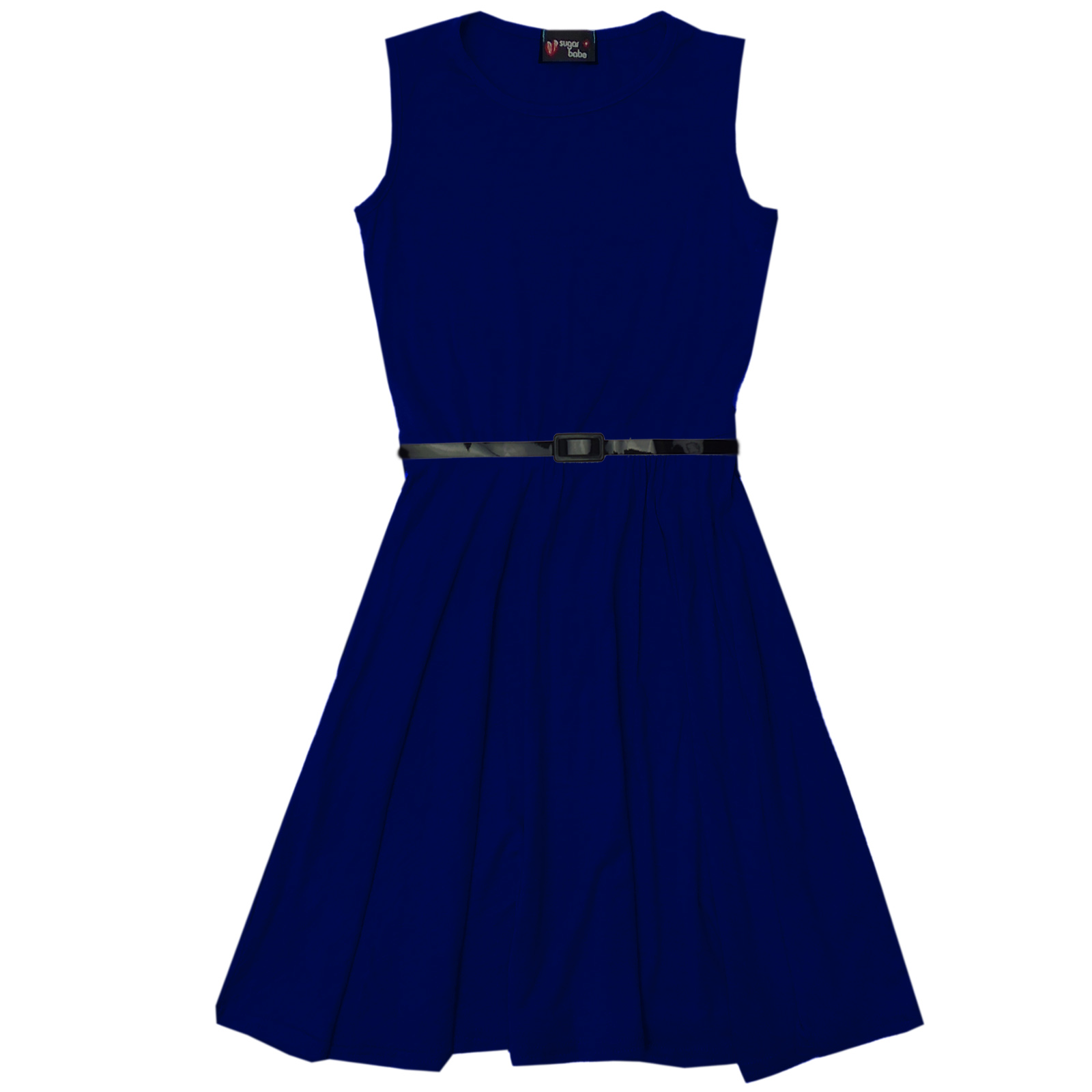 Girls Skater Dress Kids Party Dresses With Free Belt Age 7 8 9 10 11 12